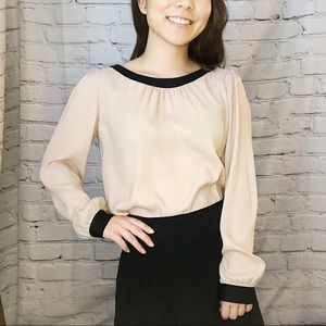 LOFT | Cream sheer blouse | Size S